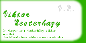 viktor mesterhazy business card