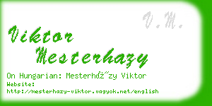 viktor mesterhazy business card